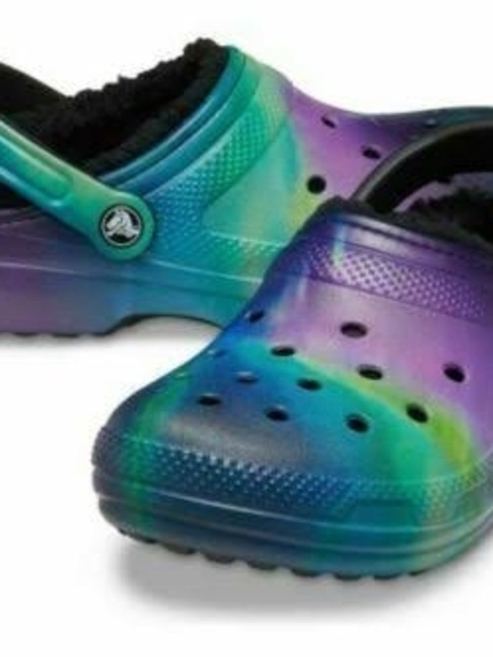 Crocs Kids Classic Lined Clog - Teal Purple Ombre